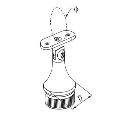 UNIKIM China Manufacturer Custom Inox Stainless Steel Handrail Wall Bracket with Ce